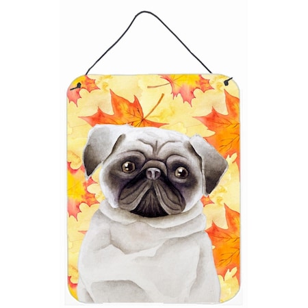 Carolines Treasures Pug Fall Wall or Door Hanging Prints CK1406DS1216